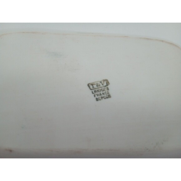 T&V Limoges France Violet Tray Vanity Dresser Signed Patzner Hand Painted Floral - Picture 7 of 9